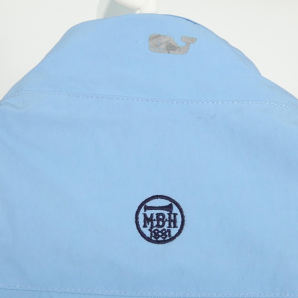 Vineyard Vines Vest Mens Large Light Blue Performance Full Zip Golf Logos - Picture 5 of 13